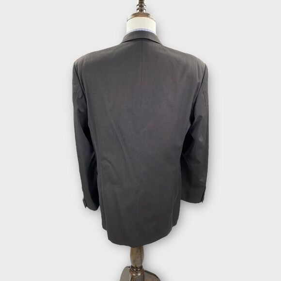 Hugo Boss Blazer Mens 40R 39R BrownTextured Wool Sport Jacket Ventless - Picture 4 of 15